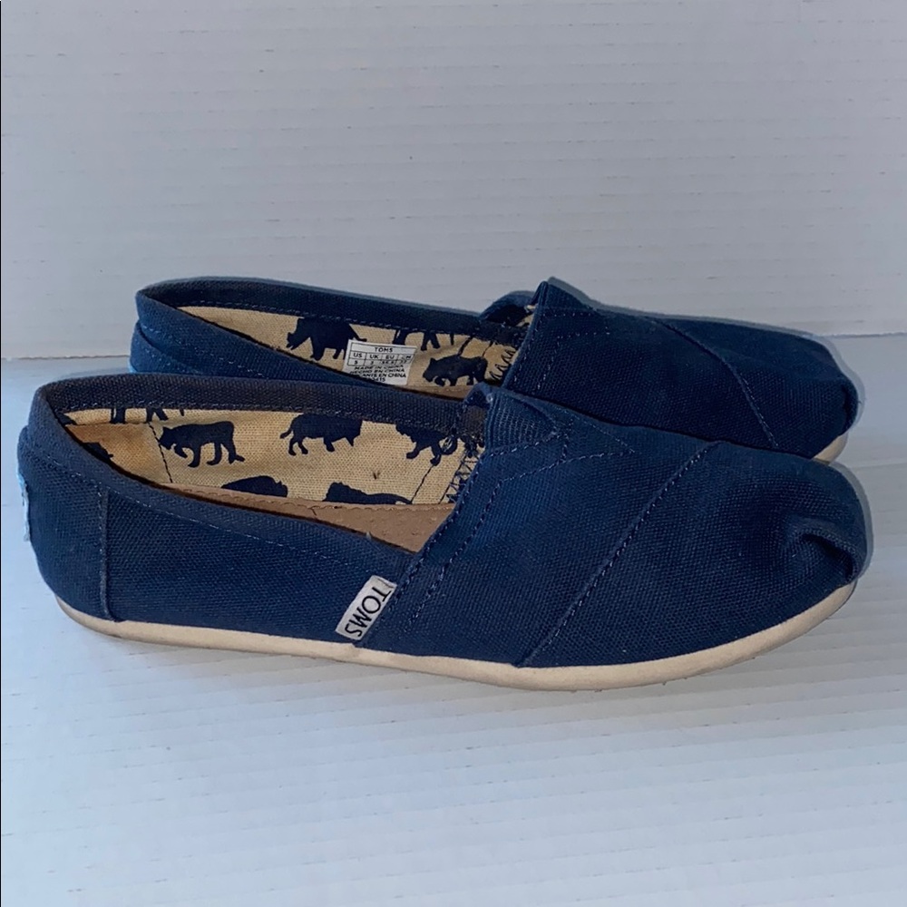 TOMS Navy Canvas Shoes